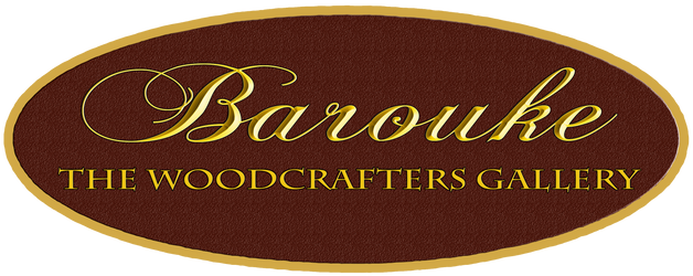 Shop at Barouke The WoodCrafters Gallery for carefully curated items handmade from beautiful exotic woods. We sell lamps, clocks, mirrors, jewelry boxes, puzzle boxes, leather, pottery and garden art. Local, regional and international crafts sold here.