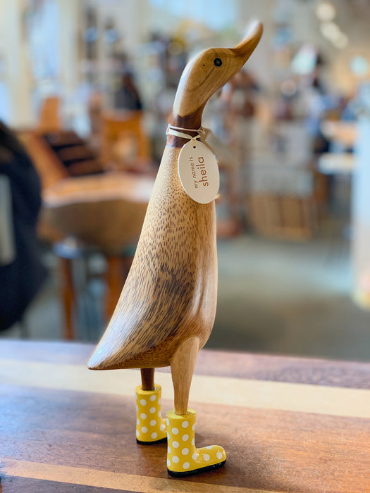 Teen Duck in Spotted Rain Boots