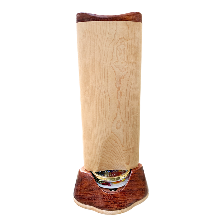 Maple Wood Turniton Kaleidoscope with LED light and oil-filled object case