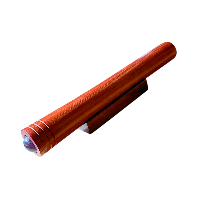 American craft teleidoscope with stand, made from African padauk wood