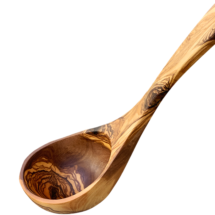 12-inch olivewood with large scoop and attractive wood grain