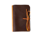 Handcrafted Full Grain Leather Journal. Enhanced by a unique Wood Accent running the spine's length, a Ring Binder for practicality, and a Leather Tie for secure closure, this journal is your canvas for creativity.