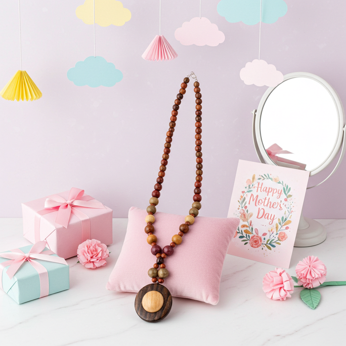 Necklace Elizabeth in Assorted Exotic Woods