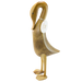 Life-size wooden duck sculpture made from bamboo root, showcasing whimsical elegance and perfect for home décor or unique gifts.