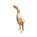 Life-size wooden duck made from sustainable bamboo root in an endearing pose, perfect for adding whimsical elegance to any space.