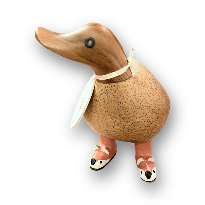 DCUK duck with fox-themed boots