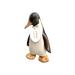 Handcrafted wooden Emperor Penguin with a name tag, made from premium bamboo root.