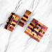 Handmade folding wooden trivets in Cocobolo, Purpleheart, Pau-Amarello. 