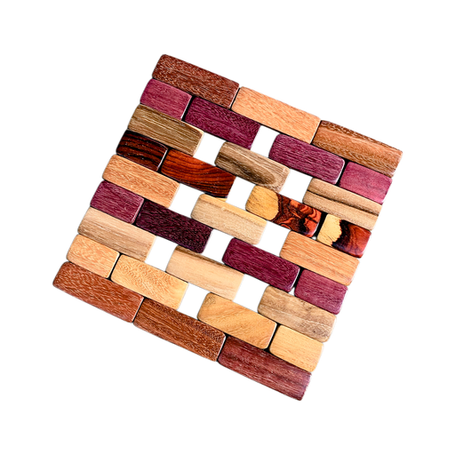Folding Wooden Trivet in Exotic Woods – Popular Gift - Barouke - The WoodCrafters Gallery