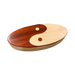 Wooden yin yang keepsake box with smooth polished finish made from african padauk and maple hardwoods.