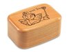 Cherry wood box with secret sliding lid