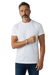 Man wearing a plain white t-shirt and dark jeans modeling the black silver greek key bracelet.