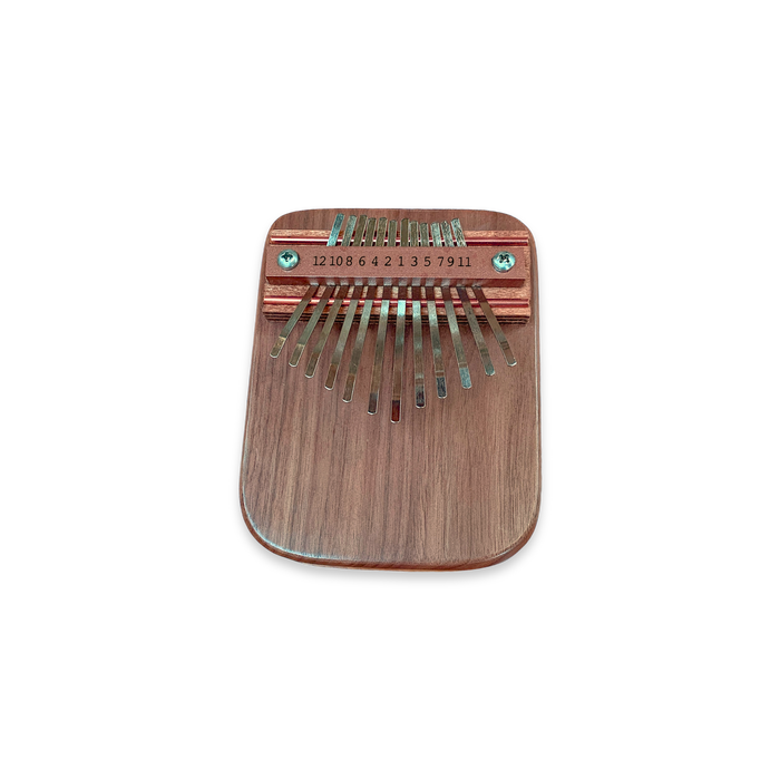 Walnut Thumb Piano or Kalimba made from black walnut wood.