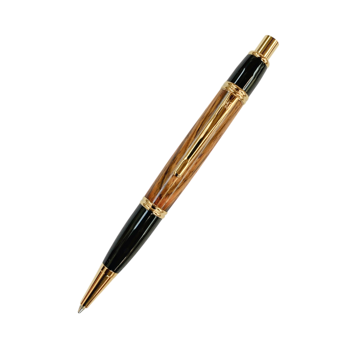 Unique wooden pen crafted from cocobolo, American craft by J. Seltzer