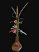 Handcrafted wooden flowers in a walnut vase, inspired by Minnesota wildflowers, adding natural charm and lasting beauty to any space.