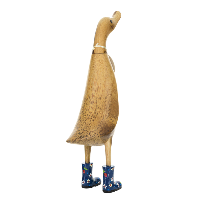 DCUK Blue Flower Rain Boots Ducklet - Barouke - The WoodCrafters Gallery