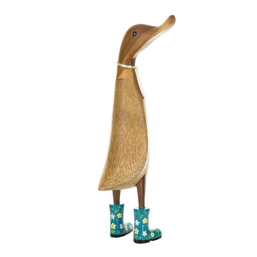 DCUK Teal Floral Welly Boots Ducklet - Barouke - The WoodCrafters Gallery