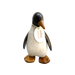 Handcrafted wooden Emperor Penguin with personalized name tag made from premium bamboo root, perfect for penguin lovers and collectors