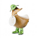 DCUK green floral hat and boots handcrafted bamboo root ducky