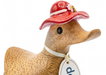 DCUK Ducky with Red Floral Boots and Hat with Name Tag - Barouke - The WoodCrafters Gallery