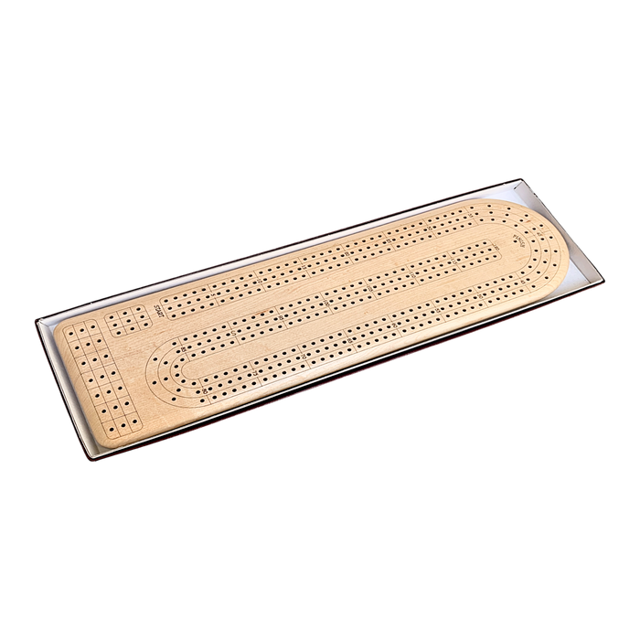 3-Track Birdseye Maple Cribbage Board - Barouke - The WoodCrafters Gallery