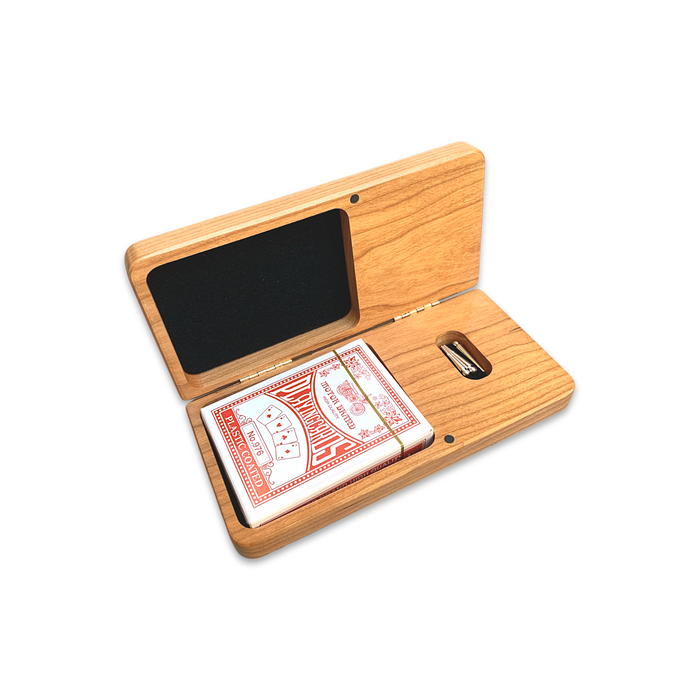Cherry Wood Folding Cribbage Board with Storage - Travel Size - Barouke - The WoodCrafters Gallery