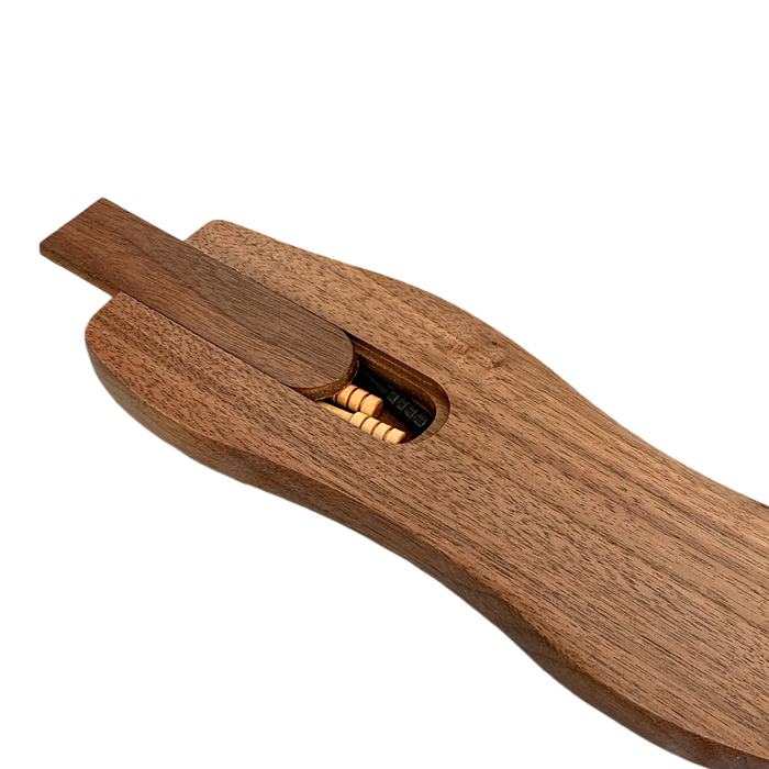 Solid Walnut Cribbage Board with Cocobolo & Maple Inlay - Barouke - The WoodCrafters Gallery