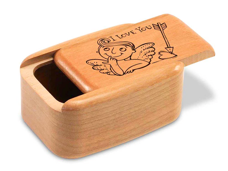 Wood secret box with seamless sliding lid