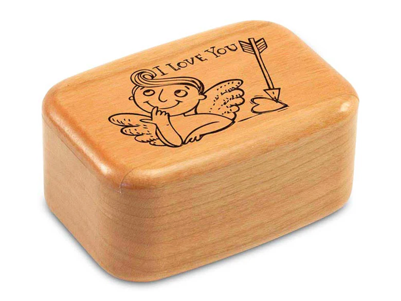 Cherry wood box with secret sliding lid
