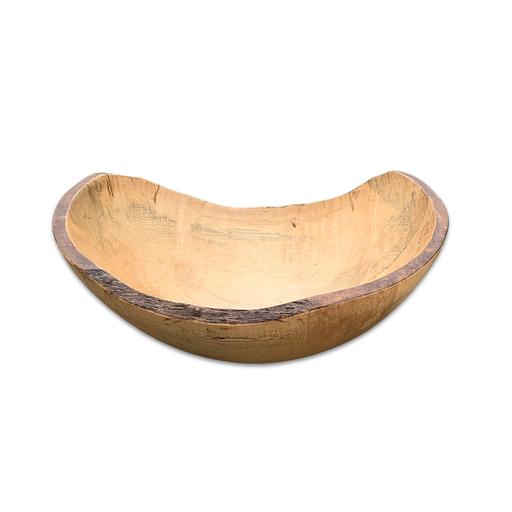 Beautiful 18-inch spalted wood salad bowl, unique functional art piece made in the USA