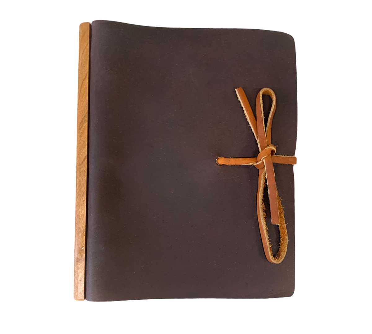 Tie Leather Journal with Ring Binder