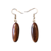 Handmade 2-Inch Oval Wood Drop Earrings crafted from exotic cocobola wood, showcasing natural beauty and sophistication.