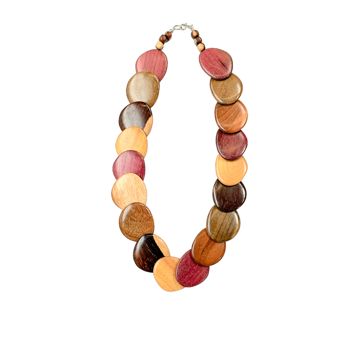Wood Necklace Rachael in Assorted Woods