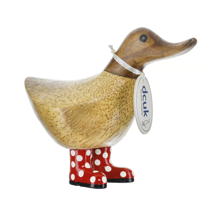 DCUK Red Spotty Welly Boots Ducky - Barouke - The WoodCrafters Gallery