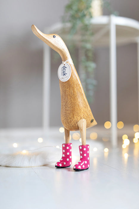 Teen Duck in Spotted Rain Boots