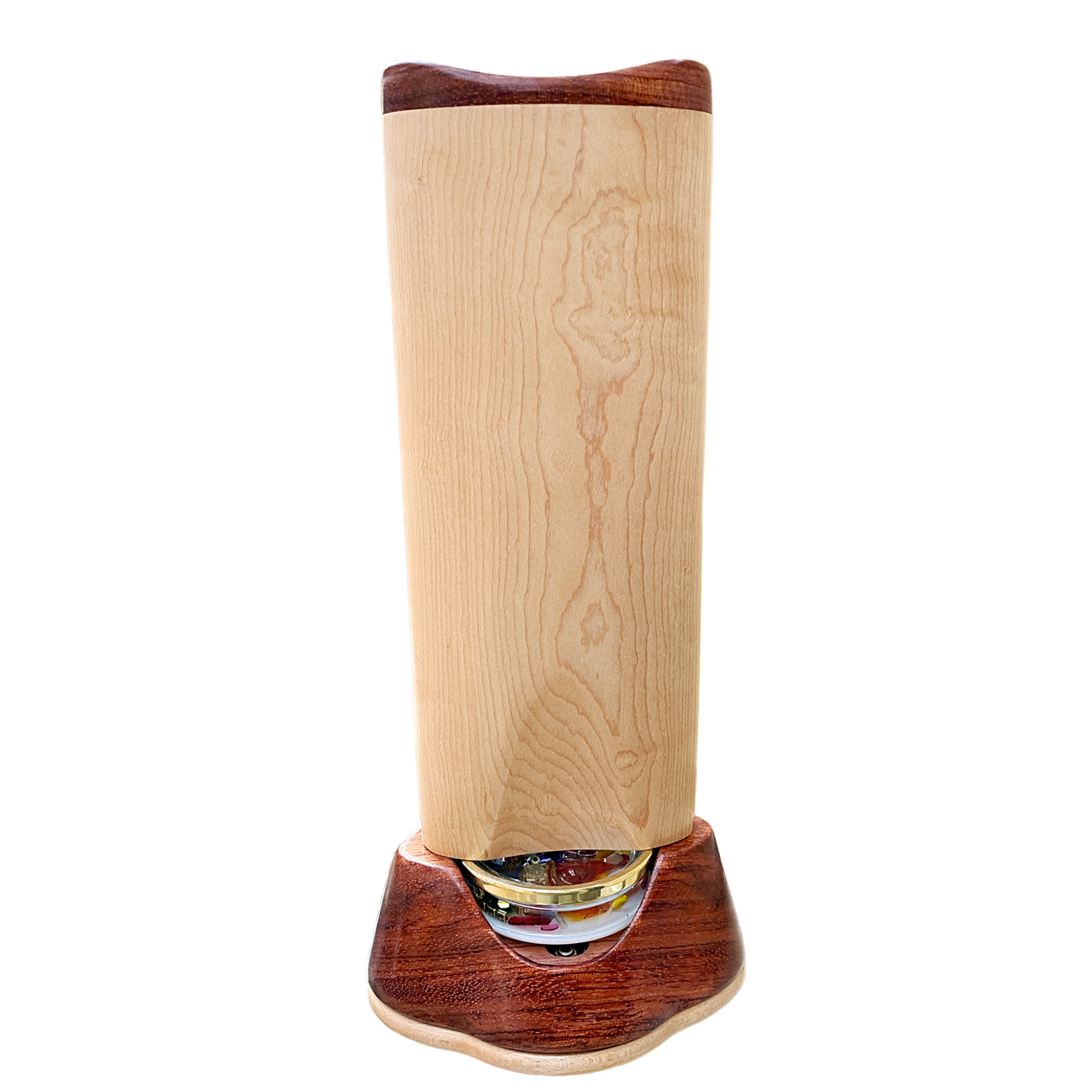 Maple Wood Turniton Kaleidoscope with LED light and oil-filled object case