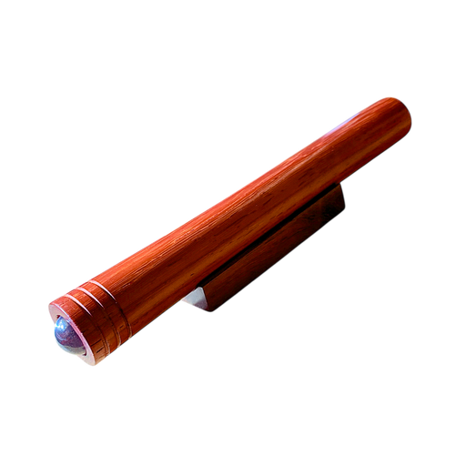 American craft teleidoscope with stand, made from African padauk wood