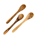 Group of 3 8-inch olive wood spoons. Buy now at Barouke-The Woodcrafters Gallery,