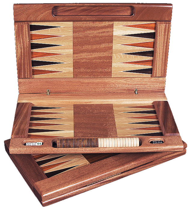 Folding Backgammon set Handcrafted in the USA from Various Hardwoods.