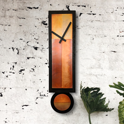 Pendulum Clock handmade from Wood and Copper - Leonie Lacouette