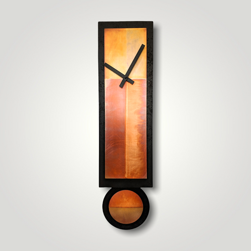 Pendulum Clock handmade from Copper and Wood