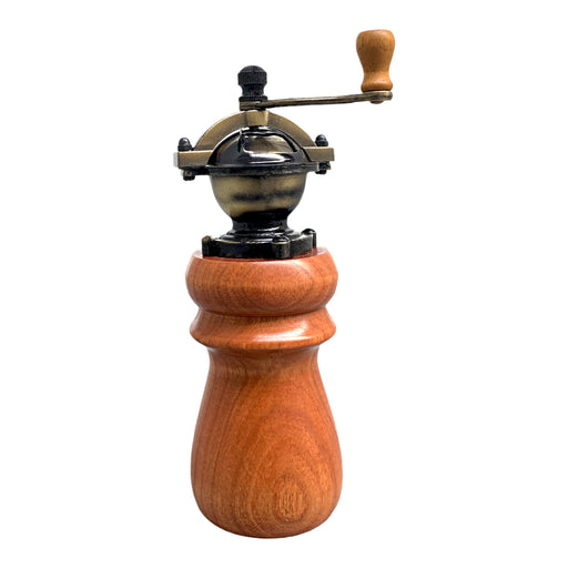 Cherry Wood Antique Style Pepper Grinder with Top Crank