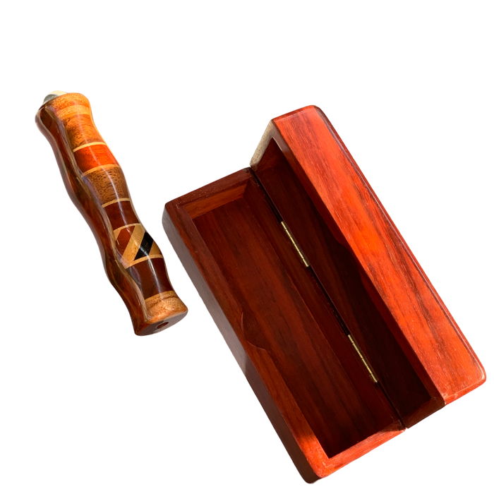 Padauk Wood Teleidoscope with Matching Box - Handmade 6-Inch Optical Toy