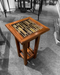 Custom Solid Wood Side Table with Glass Tile Top - Barouke - The WoodCrafters Gallery