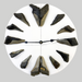 Megalodon Tooth | Clock with Sharks Teeth on White Wood - Barouke - The WoodCrafters Gallery