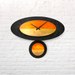 Oval Pendulum Clock - Copper on Black Wood - Barouke - The WoodCrafters Gallery