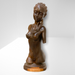 Lignumvitae Art Sculpture - Girl in Braids - Barouke - The WoodCrafters Gallery