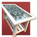 Tile-Top Coffee Table - Glass Tile (blue) - Barouke - The WoodCrafters Gallery