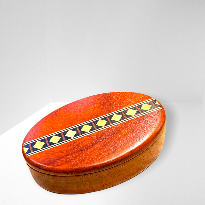 Spin Puzzle Box with Diamond Inlay - Barouke - The WoodCrafters Gallery