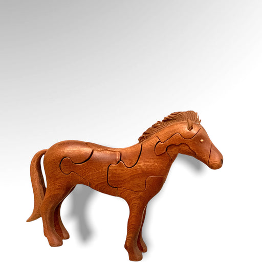 Wood Horse Puzzle with Foal Inside - Barouke - The WoodCrafters Gallery